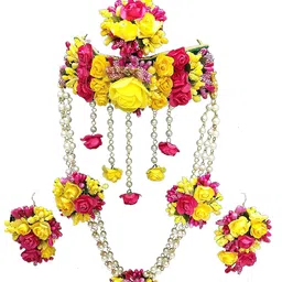 12seasons Set for Women Floral Gota Patti for Women & Girls (Mehandi/Haldi) image 2