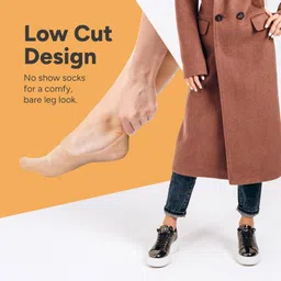 eedor Women's 3 to 8 Pack Thin No Show Socks Non Slip Flat Boat Line image 2