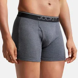 jockey 8009 Men's Super Combed Cotton Rib Solid Boxer Brief with Ultrasoft Waistband image 2