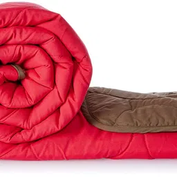 Amazon Brand - Solimo Microfibre Reversible Quilt Blanket,Single,220 Gsm,Vivid Pink And Taupe Grey,tc-200 | TC - 200 image 1