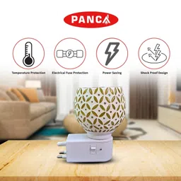 PANCA Ceramic Star Camphor Diffuser for Home,Night Lamp,Electric Camphor Burner, Kapoor Dani,Aroma Incense Burner, Home Accessories,Gift,Electric Dhoop Dani for Home (Set of 1, Ceramic) image 4