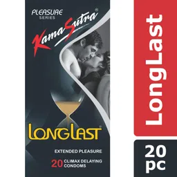 KamaSutra LongLast Condom for Men | Dotted | Combo Pack of 20 image 2
