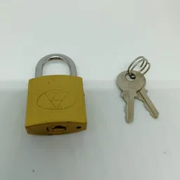 MHS 32 mm Small Brass Lock with Keys for Luggage Bag image 2