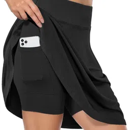 fulbelle Golf Skorts Skirts for Women with 3 Pockets 20" Knee Length High Waisted Skorts image 1