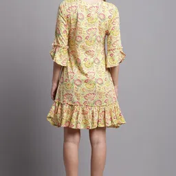 rajnandini Women's Pure Cambric Cotton Printed Mini Western Dress (Jopljpr307-P) image 4