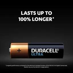 Duracell Ultra Alkaline AA Batteries (Pack of 2) image 3