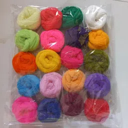 the lovely creations Lovely Arts Collection Flower Material Nylon Stocking for Flower Making Accessory Handmade DIY Crafts Random Mixed Colors 1 Yard Stretched Pack of 20 pcs. image 3
