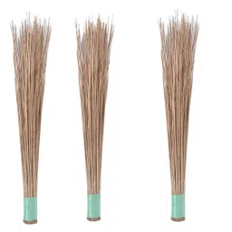 generic Garden, Outdoor Cleaning Natural and Pure Bamboo Seek Coconut Jhadu/Brooms (Pack of 3)(Sai Creation) image 1