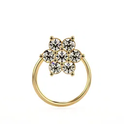 valanova Hallmarked Gold & Certified Lab Grown Diamond 0.15cts | Nosepin For Women/Girls | Stylish & Elegant | VGNP0095 image 1