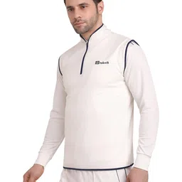 teknik Cricket Training Pullover Jacket Sweater for Men Sleeveless Fleece Lined image 3