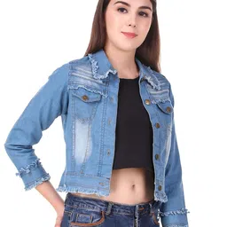 voxati Women Slim Fit Denim Jacket image 3