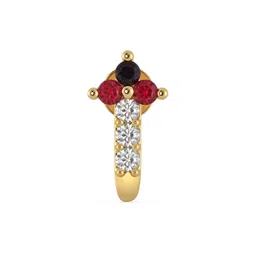 malabar gold & diamonds Yellow Gold Nose Pin for Women 22 k | 22k BIS Hallmark (916) Nose Stud for Women and Girls with Piercing image 2