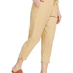 max Women Solid Cropped Ethnic Straight Pants image 3