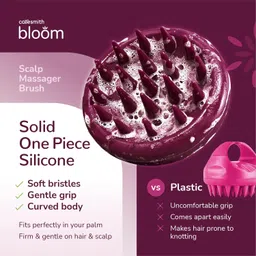 CARESMITH Bloom Scalp Massager | All Silicone Body with Super Soft Bristles | Hair Massager for Hair Growth | Head Massager Comb | Shampoo Brush image 4