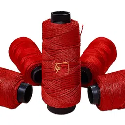 Tiptop Decoration Premium Macramé 4-Ply Braided Nylon Thread Cord Rope (Pack of 1 Spool; 100 Meters) (1mm Authentic) (Imperial Red) image 5