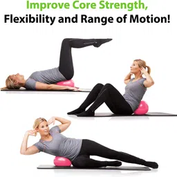 serveuttam 25CM Mini Aerobic Ball/Gym Ball Anti Burst Exercise Fitness Pilates Balance Ball with Straw for Air (Multi Colour) image 4