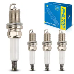 PHILTOP Spark Plug, Double Iridium Spark Plugs Replacement for Tiguan Q5 A4 Quattro CC GTI Passat Q3 Eos A5 Quattro A3 Jetta Q3 Quattro Beetle A6 Quattro allroad A6 TT Quattro Tiguan Limited (4 Pack) image 1