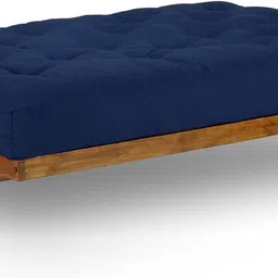 H B MSALA (DEVICE) Soft Cotton Navy Blue Color Quilt | Foldable Light Weight Filled Single Firm Cotton Quilt Mattress| Gadda (3 x 6 ft or 72 x 36 Inches, Border) (Navy Blue) image 3