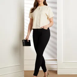 symbol premium Women's Skinny 4-Way Stretch Jeans (Mid Rise | Ankle Length | Desk-to-Dinner) image 3