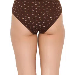 clovia Women's Cotton Pack of 3 Low Waist Outer Elastic Bikini Panty image 5