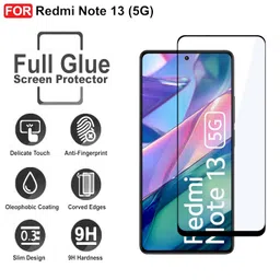 CEDO Tempered Glass for Redmi Note 13 (5G) | Screen Protector Full HD Quality Tempered Glass Anti-Scratch Edge to Edge Coverage with Easy Installation Kit (Black) image 4