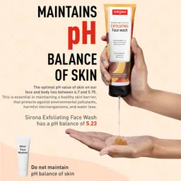 Sirona Natural Exfoliating Face Wash for Men & Women - 125 ml | Suitable For All Skin Type image 5