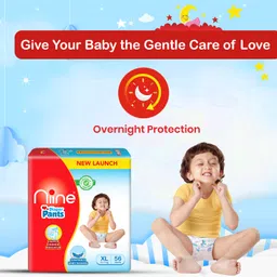 Niine Baby Diaper Pants, Extra Large(XL) Size (12-17 Kg) | 56 Count, Pack of 1| With Diaper Change Indicator| Faster Absorption |Up to 10 Hours Protection| Anti-Rash Diapers image 4