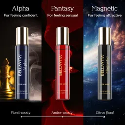 bella vita luxury BELLAVITA Mood Collection Gift Set 3x15ML | Long Lasting EDP Perfume for Man | Alpha, Fantasy & Magnetic | Vanilla, Benzoin and Cedarwood | Fruity, Woody Premium Fragrance for Men image 3