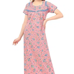 soulemo Women Cotton Floor Length Nighty image 1