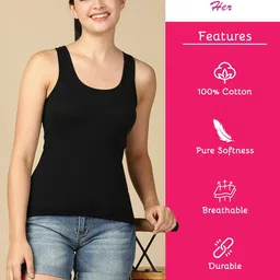 lux cozi Women Cotton Racerback Tank Top | Pack of 4 image 4