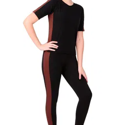 benzos Women's Body Fitted Gym Running Sports Track Suit | Regular Casual Fit | Track Suit for Girls & Women | Fabric - Polyester Blend image 4