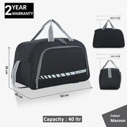 lavie sport Cabin Size 50cms Orbit Duffle Bag | Sturdy Airbag Duffle image 3
