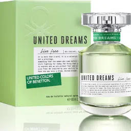 united colors of benetton Benetton United Dreams Live Free Eau de Toilette Spray for Women, 80 ml image 1