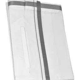 tuni mani Men's Cotton Special Quality Welcro Dhoti/Jari Border Pocket Vesti/Adjustable for all size image 2
