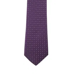 peluche Kovove Elegant Purple Polka Dot Neck Tie For Men image 4