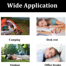 Zepdos Blue Velvet Air Pillow Travel Sleeping Pillow Backpacking Soft Comfortable Air Inflatable Travel and Tourist Pillow Headrest for Men and Women (Pack of 1) image 3