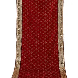 manyavar Men's Velvet Foil Print Dupatta (1pc) image 2
