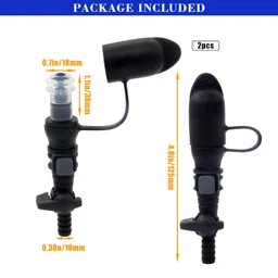 kibbeh 2 Pack Hydration Bags Bite Valve Mouthpiece Replacement for Cross Country Bladder Bag Detachable Universal Manual Switch for Any Hydration Pack System (Black) image 3