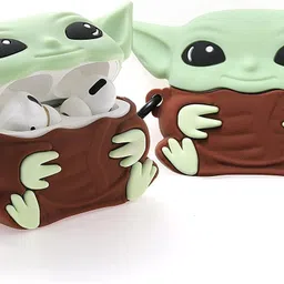 LATALI New Cute 3D Cartoon Design Cases Compatible with Apple Airpods Pro 2 Case Cover, 360° Full-Body Protective Case Shockproof Skin Cover (Yoda) image 2