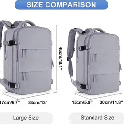 lightniing hammerz Multi Funcational Travel Backpack | Laptop Backpack Bag | Backpack for Men and Women | Water Resistent Polyester I Expandable, 2 Compartment for Laptop I Strolley Strap image 2