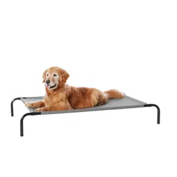 amazon basics Large Elevated Cooling Pet Dog Cot Fabric Bed - 51 x 31 x 8 Inches, Grey image 1