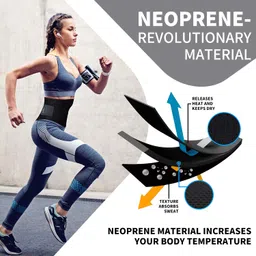 Fashnex Waist Belt Made of Neoprene for Women & Men for Tummy Exercise. image 2