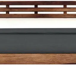 Navya Handicraft Solid Sheesham Wood Queen Size Bed Without Storage Wooden Double Bed Cot for Bedroom Living Room Home and Hotel (Teak Finish) image 4