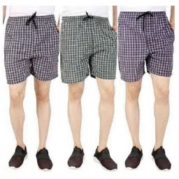 kokal Men's Cotton Regular Checkred Boxers Pack of 3 (Size-XL) Multicolour image 1