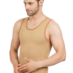 dermapress HIGH Compression Full Zipper-Free Gynecomastia Compression Tomboy Chest Abdomen Support Shapewear image 3