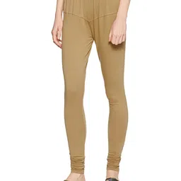 lyra Women Solid Premium Cotton Churidar Leggings | Mid-Waist | Fashionwear image 1