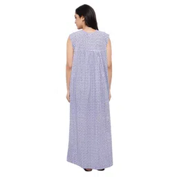 cierge Women's Cotton Printed Maxi Nighty image 4
