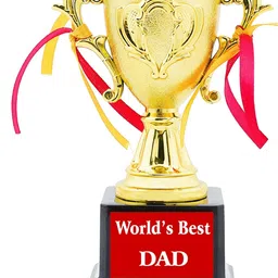Gift for World's Best Dad Trophy with Medal DAD Card DAD Card-6.5 Inch image 5