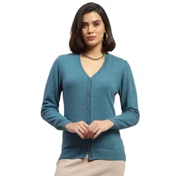monte carlo Women's Wool Blend V-Neck Cardigan image 1