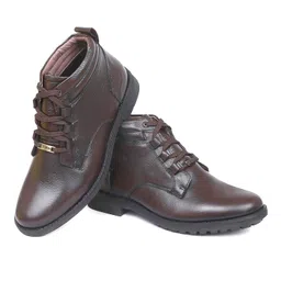 zoom shoes Zoom Boot for men Leather High Ankle Formal Casual Boot With Laces for Adults Super comfortable with Lightweight and Slip Resistant insole for office/party A-4691 image 5